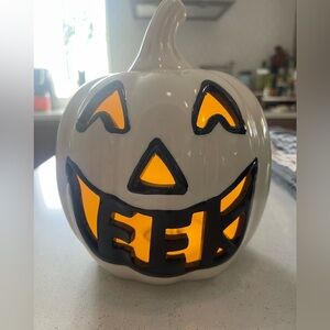 Ceramic Pumpkin Lantern with LED Light